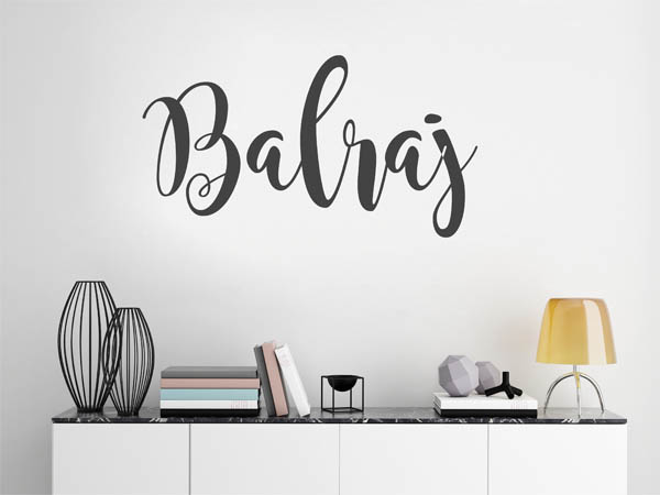 Wandtattoo Balraj in Handschrift