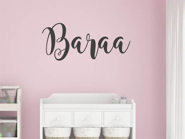 Wandtattoo Baraa in Handschrift