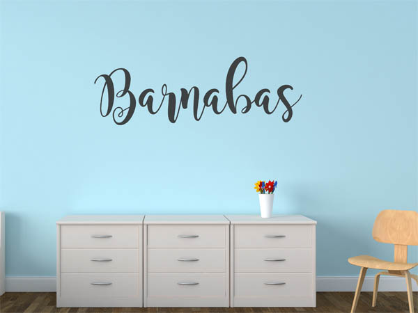 Wandtattoo Barnabas in Handschrift