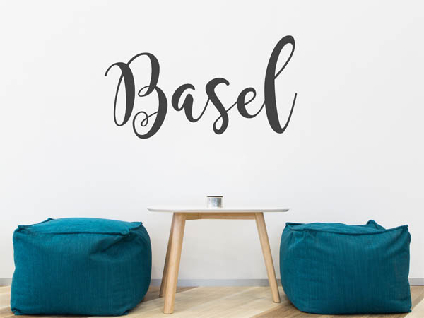 Wandtattoo Basel in Handschrift