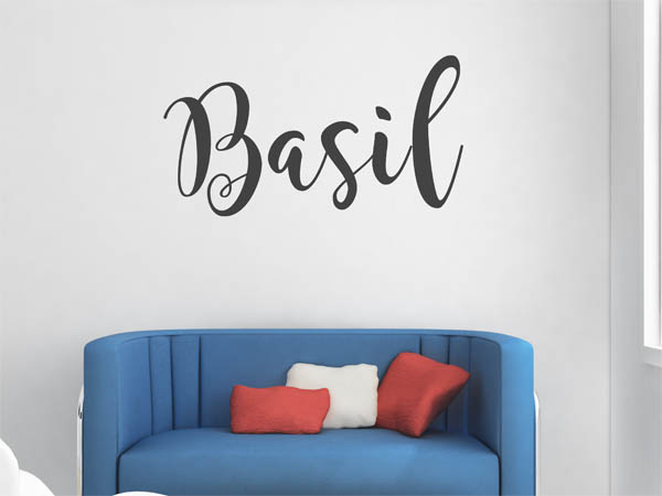 Wandtattoo Basil in Handschrift