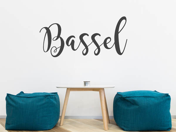 Wandtattoo Bassel in Handschrift