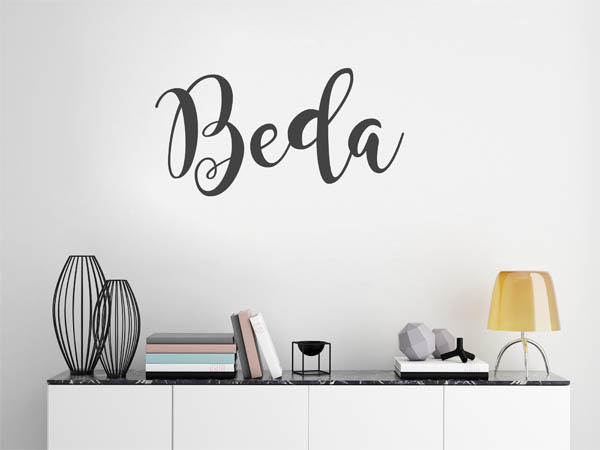 Wandtattoo Beda in Handschrift