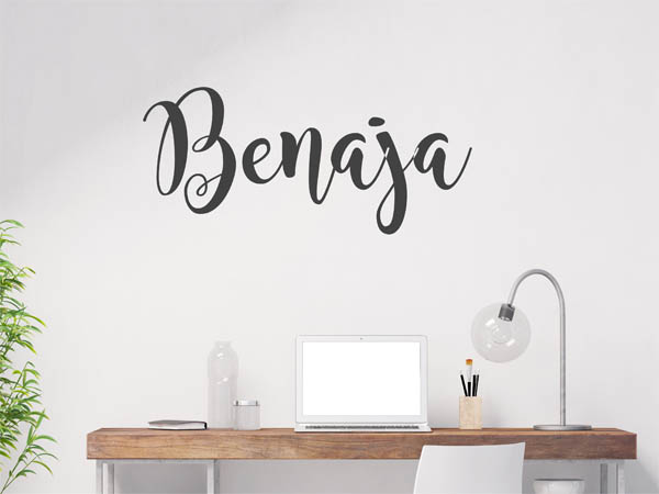 Wandtattoo Benaja in Handschrift