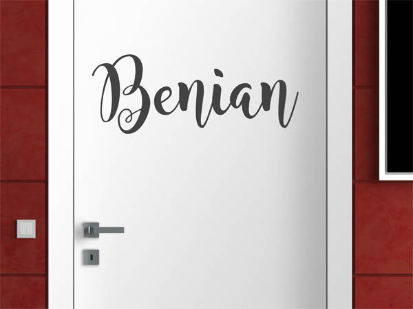 Wandtattoo Benian in Handschrift