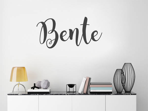 Wandtattoo Bente in Handschrift