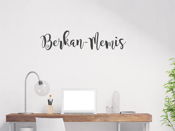 Wandtattoo Berkan-Memis in Handschrift
