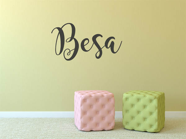 Wandtattoo Besa in Handschrift