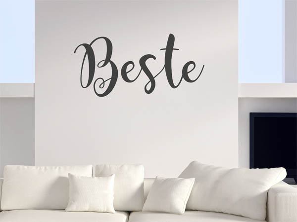 Wandtattoo Beste in Handschrift