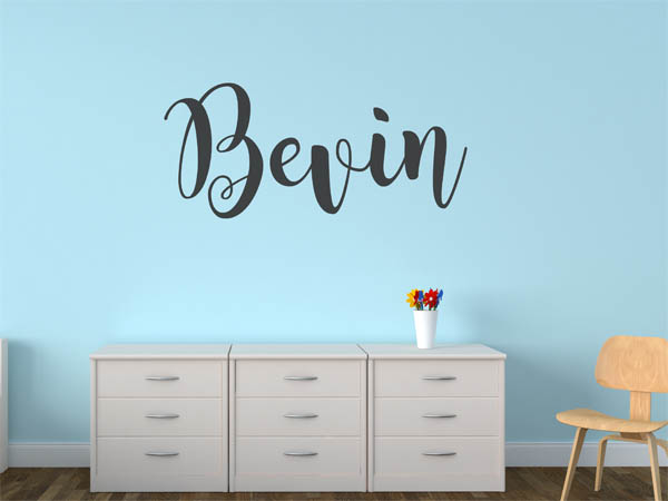 Wandtattoo Bevin in Handschrift