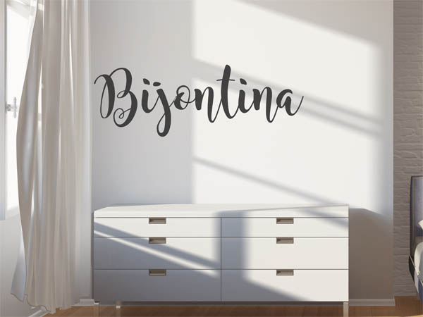 Wandtattoo Bijontina in Handschrift