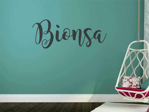 Wandtattoo Bionsa in Handschrift