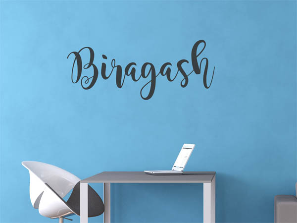 Wandtattoo Biragash in Handschrift
