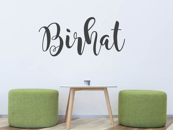 Wandtattoo Birhat in Handschrift