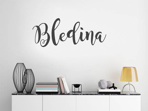 Wandtattoo Bledina in Handschrift