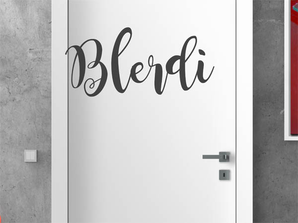 Wandtattoo Blerdi in Handschrift