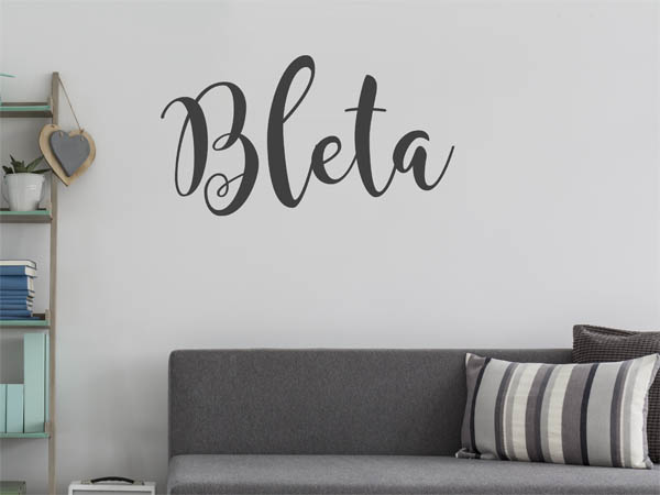 Wandtattoo Bleta in Handschrift