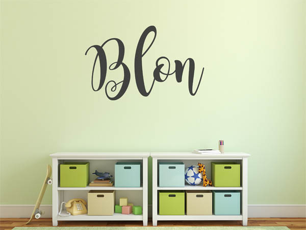 Wandtattoo Blon in Handschrift