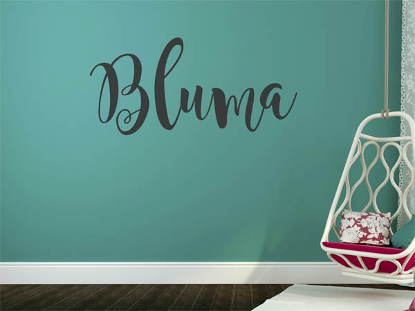 Wandtattoo Bluma in Handschrift