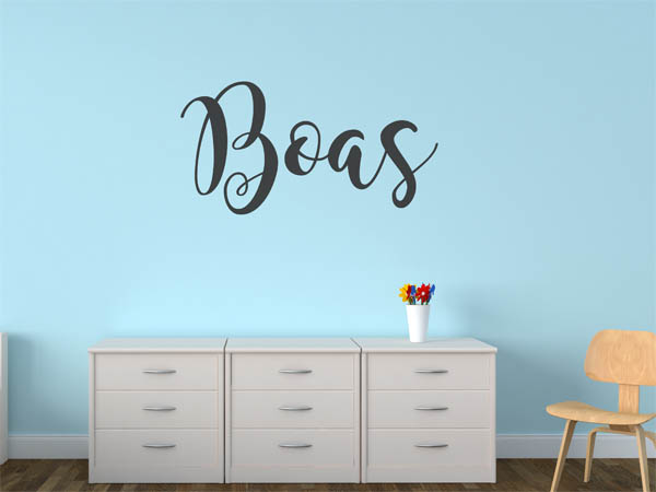 Wandtattoo Boas in Handschrift