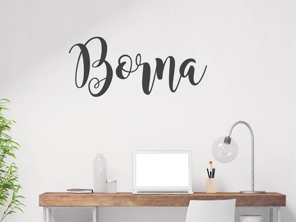 Wandtattoo Borna in Handschrift