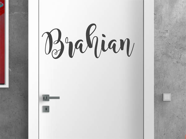 Wandtattoo Brahian in Handschrift