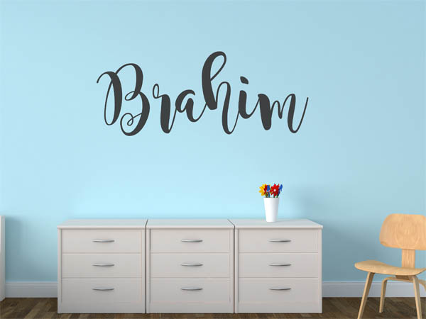 Wandtattoo Brahim in Handschrift
