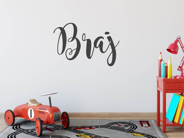 Wandtattoo Braj in Handschrift