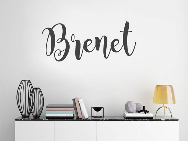 Wandtattoo Brenet in Handschrift