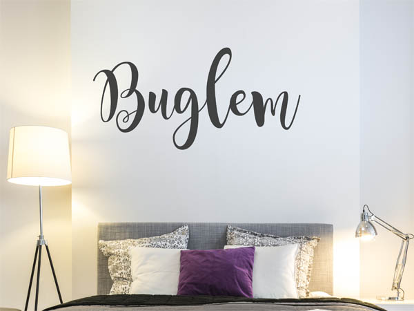 Wandtattoo Buglem in Handschrift