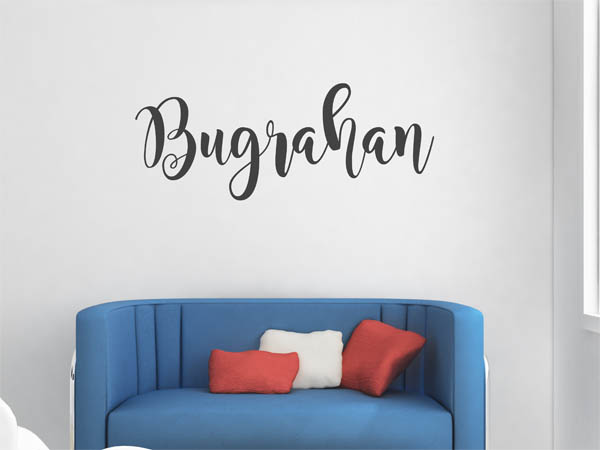 Wandtattoo Bugrahan in Handschrift