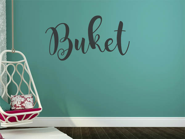 Wandtattoo Buket in Handschrift