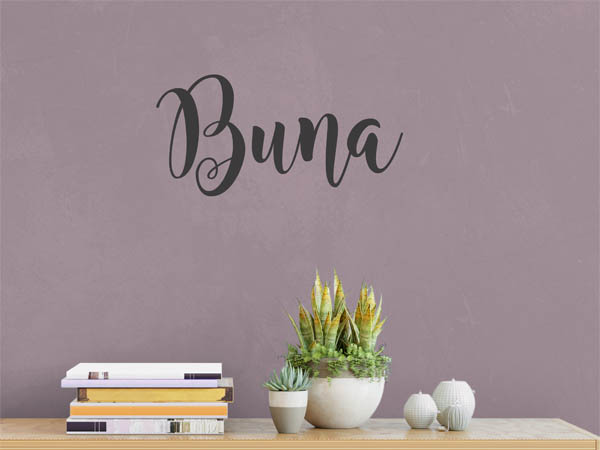 Wandtattoo Buna in Handschrift