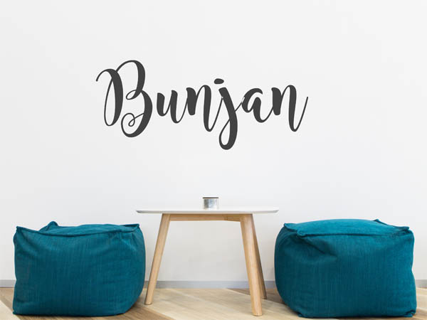 Wandtattoo Bunjan in Handschrift