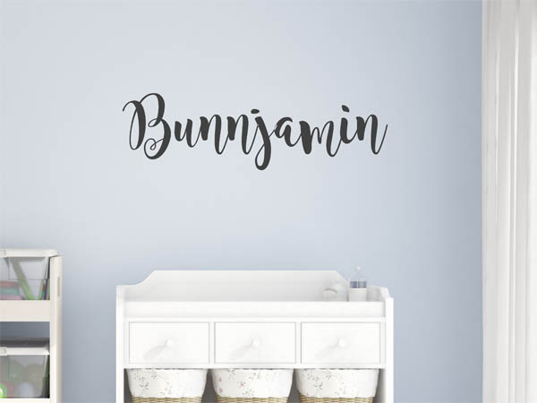 Wandtattoo Bunnjamin in Handschrift