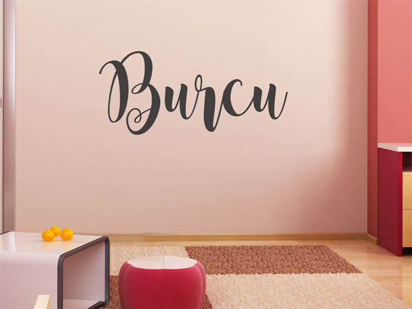 Wandtattoo Burcu in Handschrift