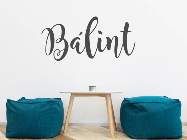 Wandtattoo Bálint in Handschrift