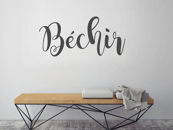 Wandtattoo Béchir in Handschrift