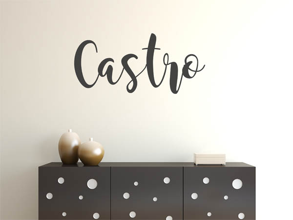 Wandtattoo Castro in Handschrift