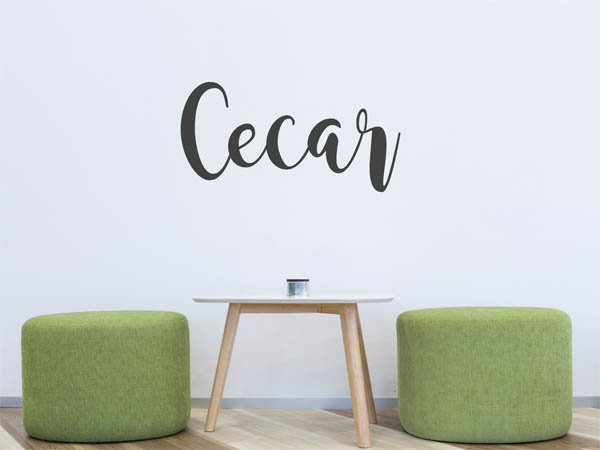Wandtattoo Cecar in Handschrift