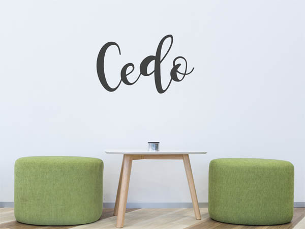 Wandtattoo Cedo in Handschrift
