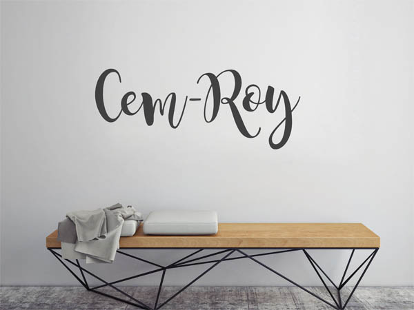 Wandtattoo Cem-Roy in Handschrift