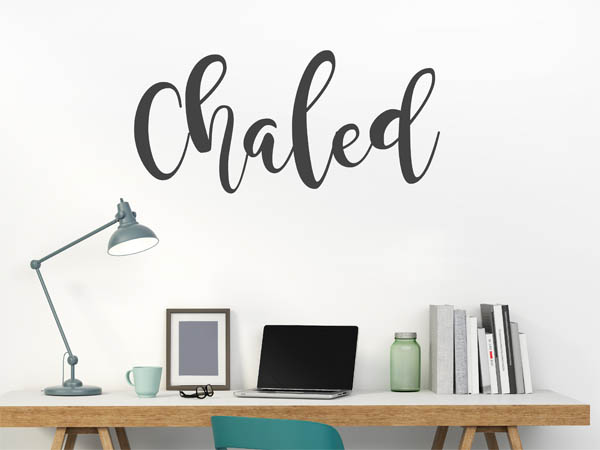 Wandtattoo Chaled in Handschrift