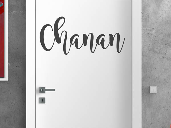 Wandtattoo Chanan in Handschrift