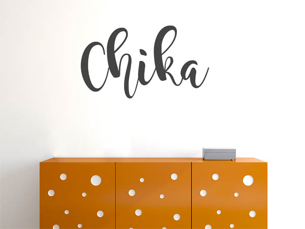 Wandtattoo Chika in Handschrift