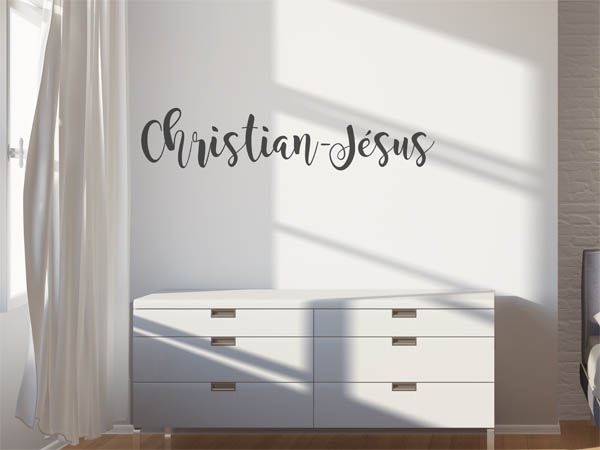 Wandtattoo Christian-Jésus in Handschrift