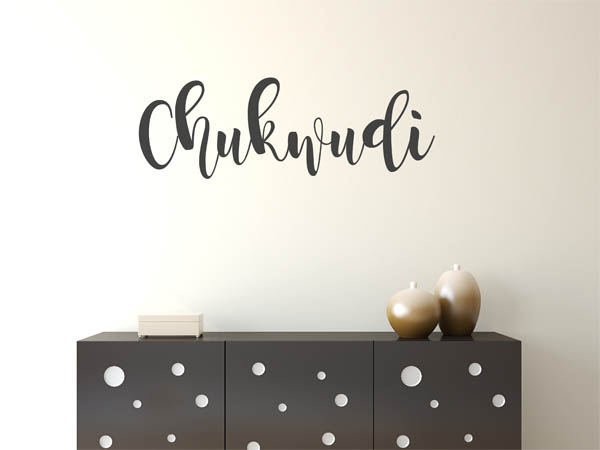 Wandtattoo Chukwudi in Handschrift
