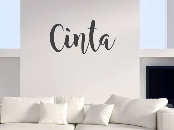 Wandtattoo Cinta in Handschrift