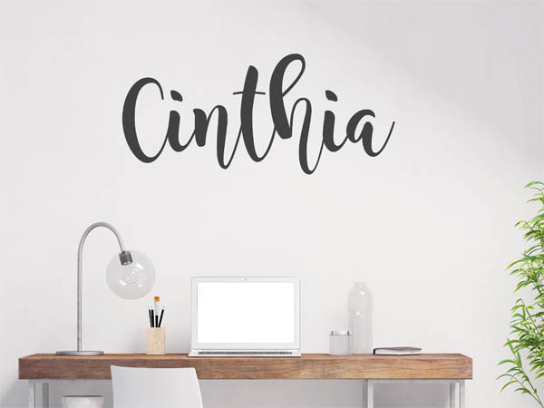Wandtattoo Cinthia in Handschrift