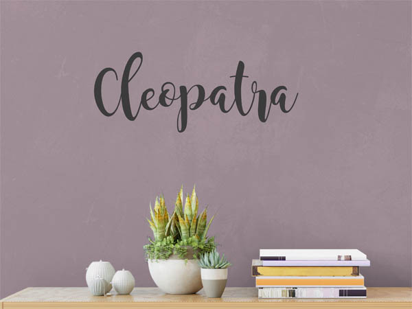 Wandtattoo Cleopatra in Handschrift